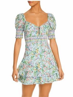 Alice + Olivia - Women’s Floral Crawford Mini Dress - Size: 6